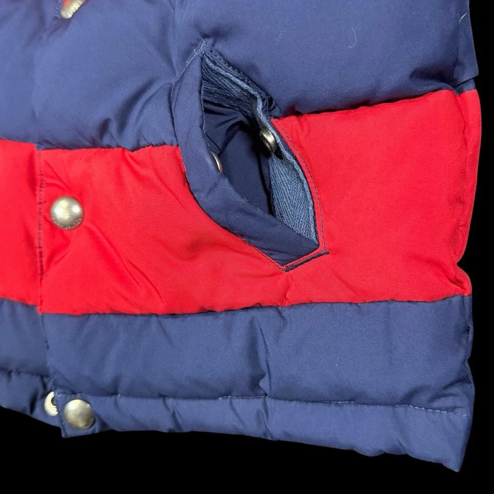 Polo Ralph Lauren Baby Kids Down Puffer Vest Jacket 24M Red Blue Stipe Toddler